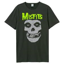 MISFITS - NEON SKULL - GRIGIO - (M) - T-SHIRT AMPLIFIED