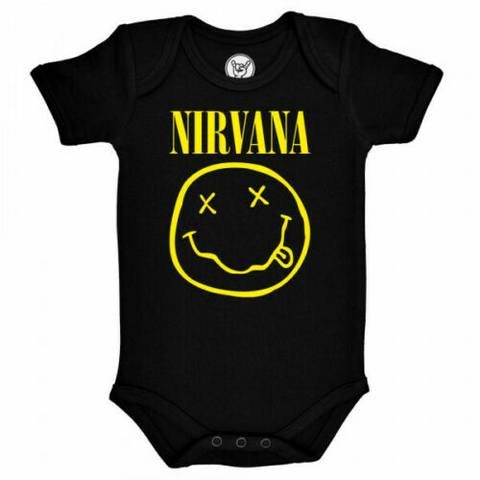 NIRVANA - SMILEY - NERO - 12.18 - MESI - BODY - AMPLIFIED - T-SHIRT