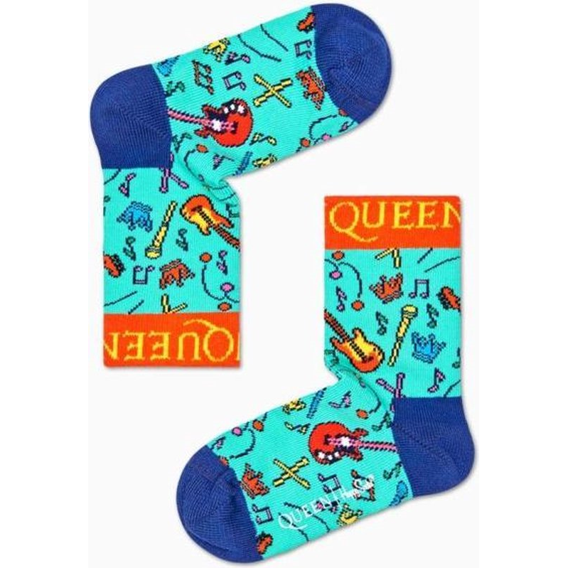 QUEEN - HAPPY SOCKS - CALZETTINI KIDS  CHITARRE AZZURRI-12-24