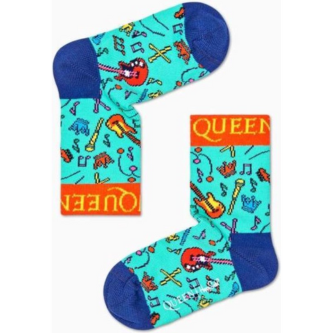 QUEEN - HAPPY SOCKS - CALZETTINI KIDS  CHITARRE AZZURRI-12-24