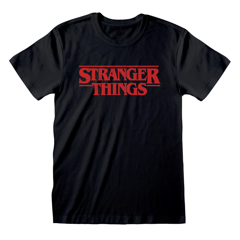 STRANGER THINGS - LOGO – NERO – (L) – TSHIRT