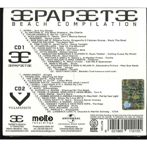 PAPEETE BEACH - ARTISTI VARI - COMPILATION #17: SUMMER (2012 - 2CD | MIXED)