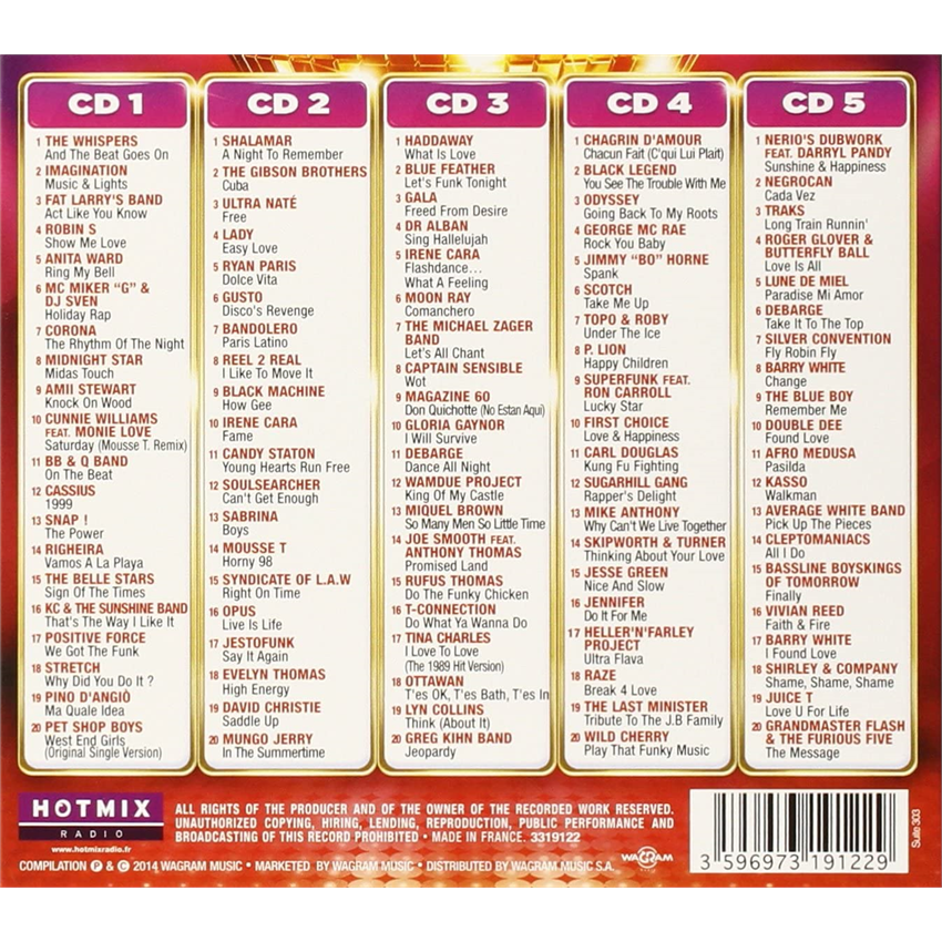 ARTISTI VARI - DISCO FUNK DANCE HITS (5CD - 2014)