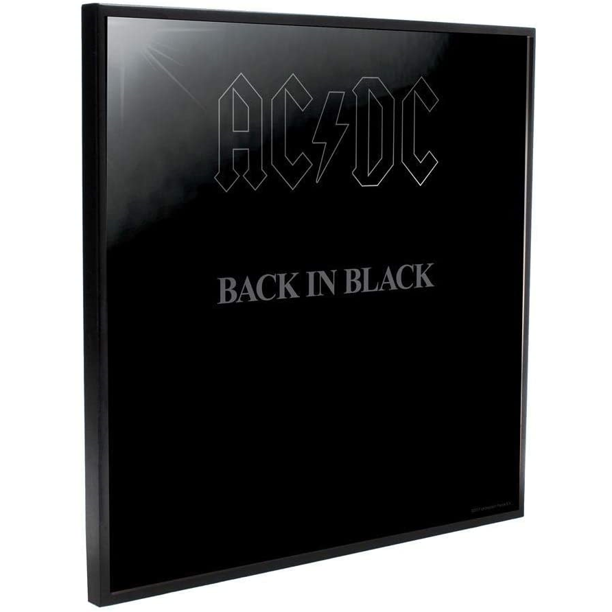 AC/DC - BACK IN BLACK - IMMAGINE IN CORNICE TRASPARENTE