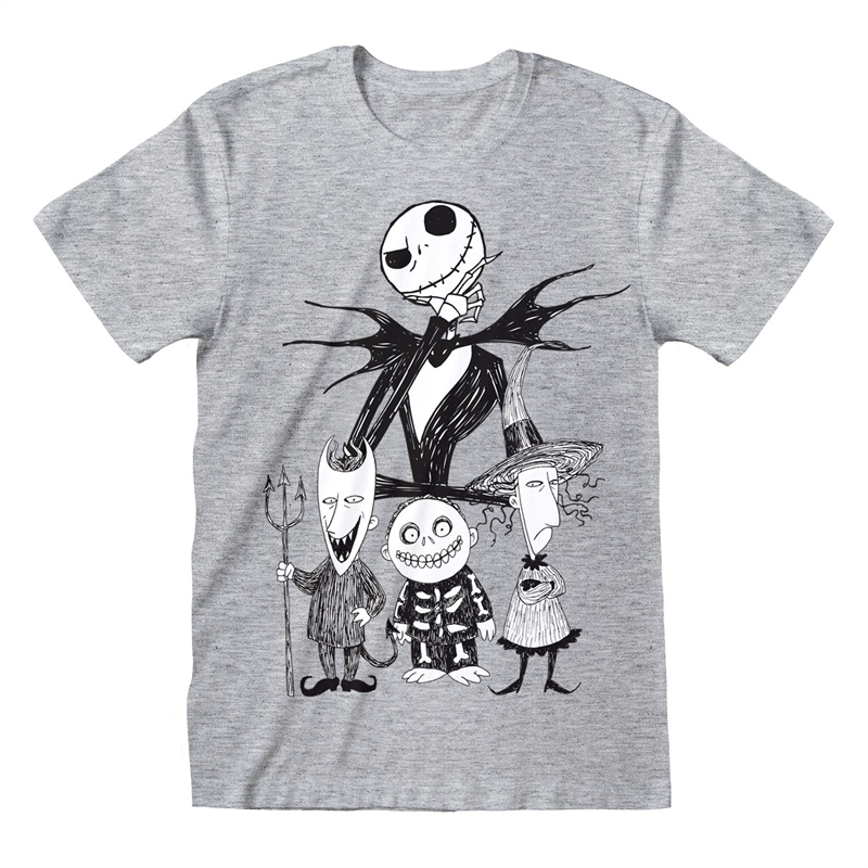NIGHTMARE BEFORE CHRISTMAS - TRICK OR THREAT - GRIGIO - L - T-SHIRT