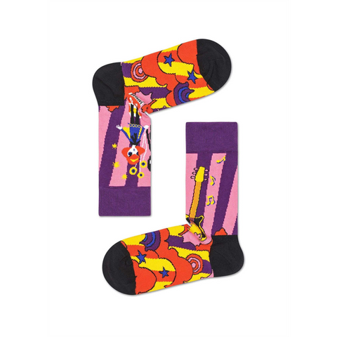 RAMONES - HAPPY SOCKS - Calzini - LINDA JOHNNY PURPLE GUITAR - 36/40