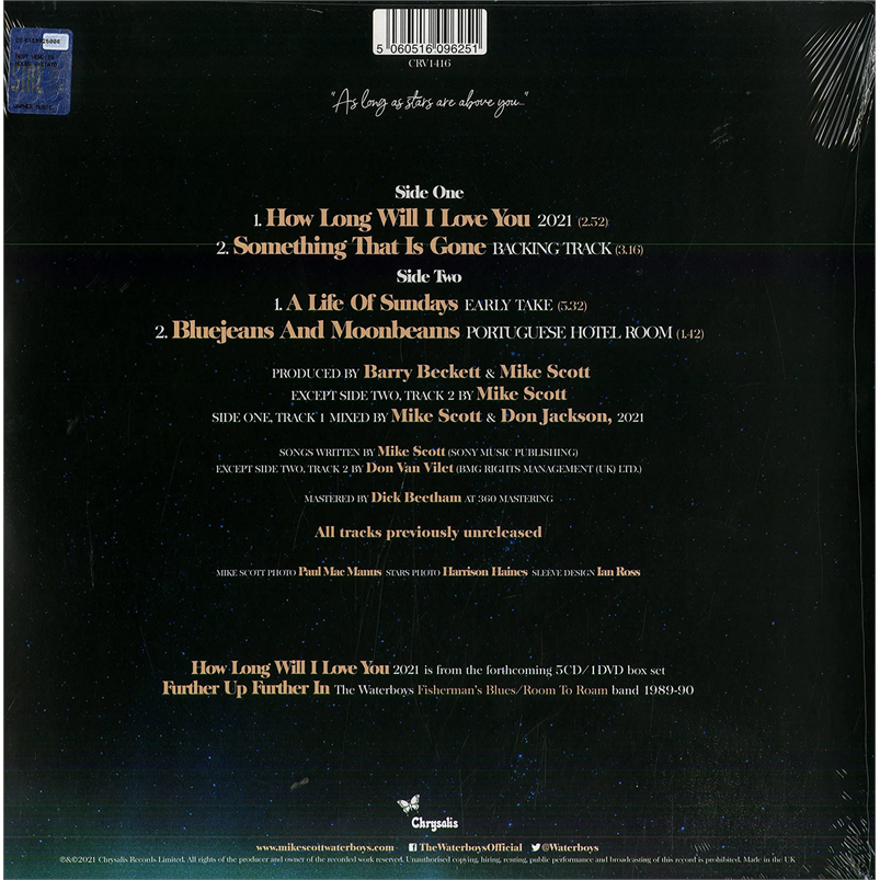 THE WATERBOYS - HOW LONG WILL I LOVE YOU 2021 (12’’ - RSD'21)