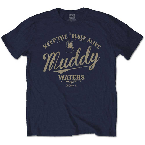 WATERS MUDDY - KEEP THE BLUES ALIVE - BLU - (L) - T-SHIRT