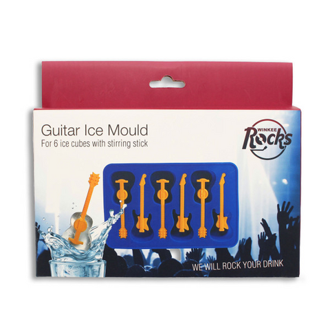 FORMINA GHIACCIO CHITARRA - FORMINA GHIACCIO SILICONE | ALLOGGIO PER 6 GHIACCIOLI SAGOMA CHITARRA