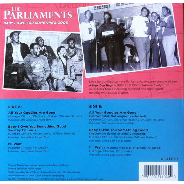 PARLIAMENTS - BABY I OWE YOU (LP - RSD'19)