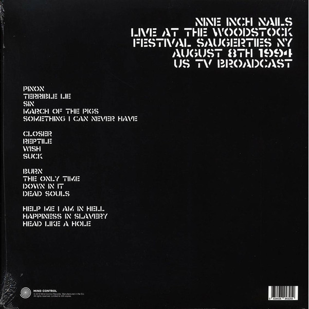 NINE INCH NAILS - MUDSTOCK! LIVE AT THE WOODSTOCK FESTIVAL (2LP - LTD ED)