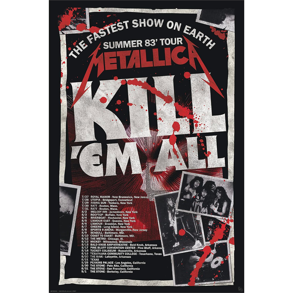 METALLICA - KILL'EM ALL '83 TOUR – 941 – POSTER