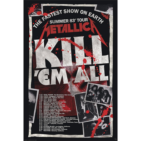 METALLICA - KILL'EM ALL '83 TOUR – 941 – POSTER