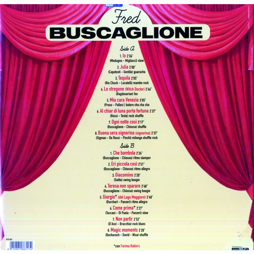 FRED BUSCAGLIONE - E I SUOI ASTERNOVAS (LP - REM21 - 1956)