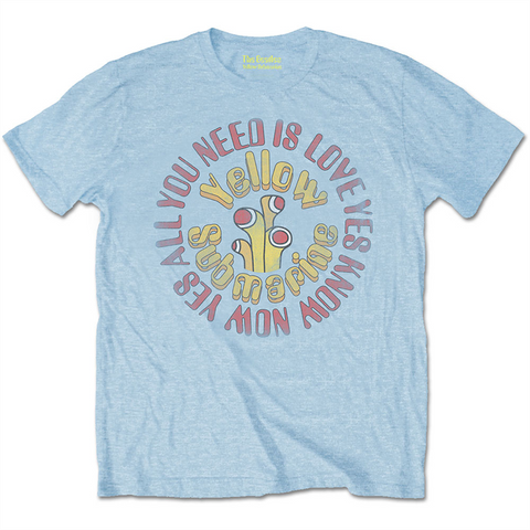 THE BEATLES - YELLOW SUBMARINE AYNIL CIRCLE VINTAGE - UNISEX - (S) - T-SHIRT