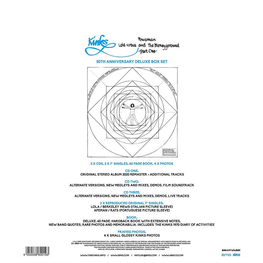 THE KINKS - LOLA VERSUS POWERMAN AND THE MONEYGOROUND, PT. 1 (2X7"+ 3CD - 50TH - 1970)