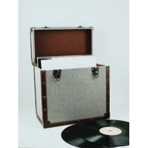 FLIGHT CASE - STEEPLETON - VALIGETTA PORTA DISCHI - RECORD CASE - GREY LP - 50 DISCHI - VALIGETTA PORTA DISCHI