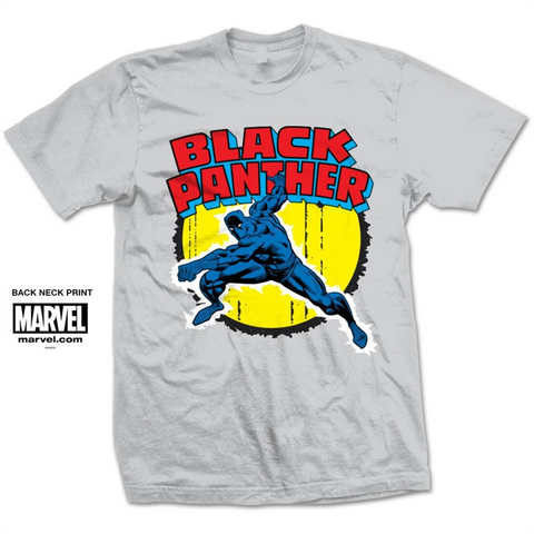 MARVEL - BLACK PANTHER GRIGIO - UNISEX - (L) - T-SHIRT