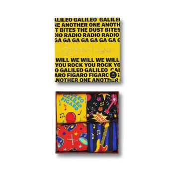 QUEEN - HAPPY SOCKS - BOX CALZINI 4 PAIA - 41/46