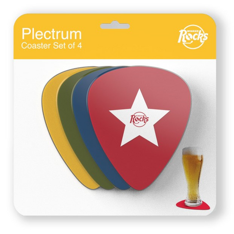 SOTTOBICCHIERE PLETTRO - SOTTOBICCHIERE PLETTRO SET 4 PZ  COLORI DIVERSI