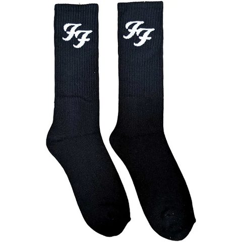 FOO FIGHTERS - LOGO BIANCO - CALZINI NERI