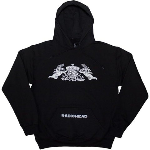 RADIOHEAD - BEARHEAD CREST - NERO - (XL) - FELPA CON CAPPUCCIO | HOODIE