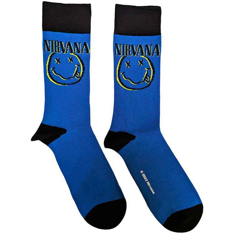 NIRVANA - INVERSE SMILEY BLUE - CALZINI / TAGLIA 40-45