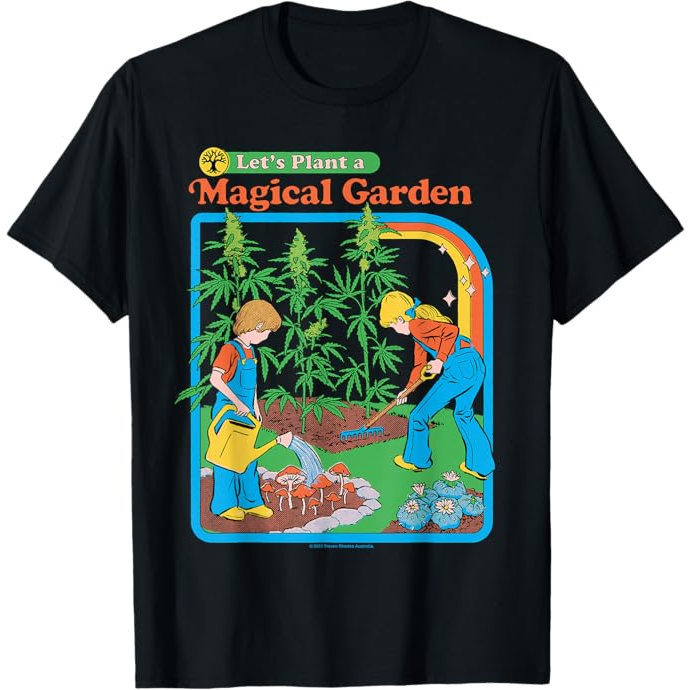 STEVEN RHODES - MAGICAL GARDEN - VERDE - (L) - TSHIRT