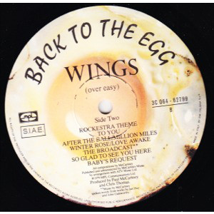 WINGS - BACK TO THE EGG (LP, ALBUM)