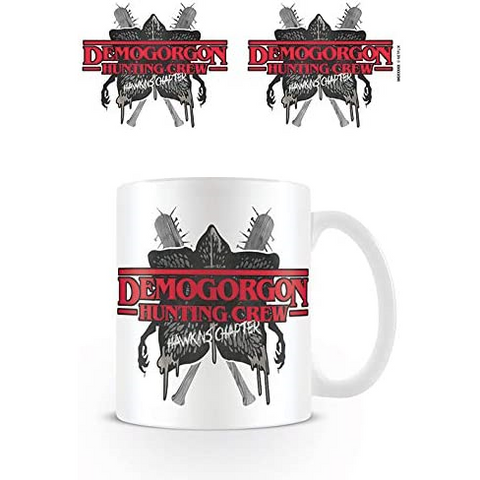 STRANGER THINGS - DEMOGORGON HUNTING - TAZZA CERAMICA BIANCA