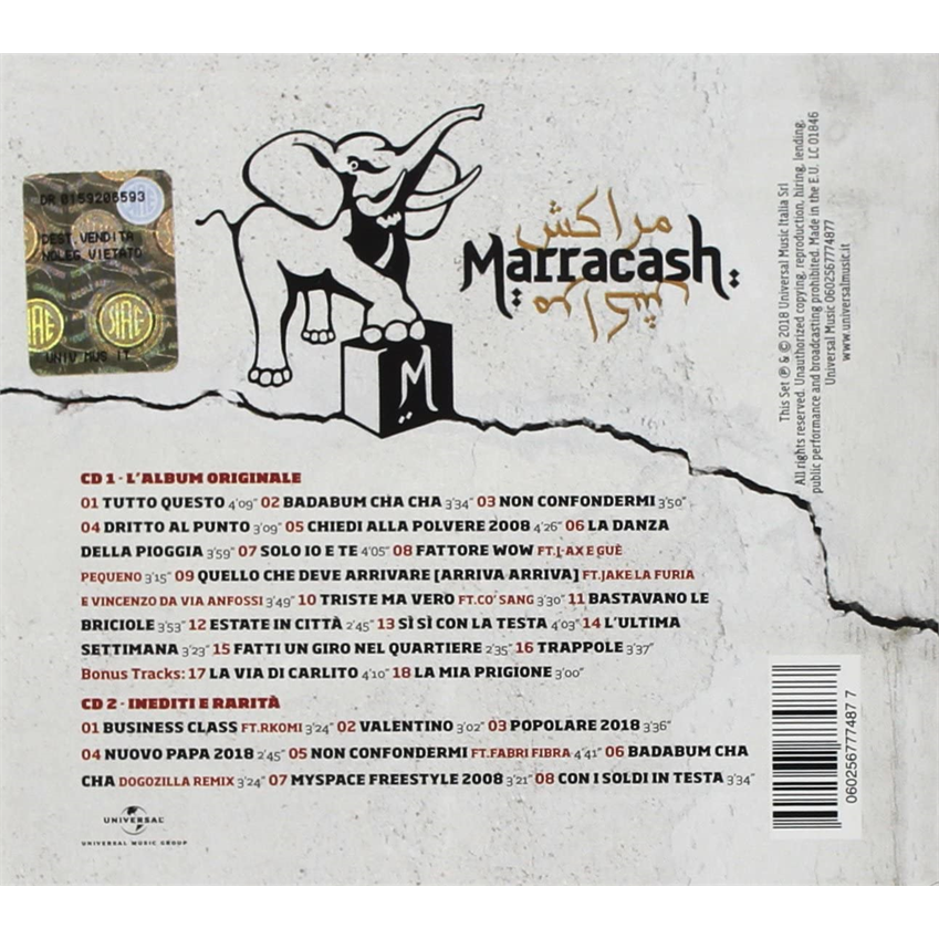 MARRACASH - MARRACASH 10 ANNI DOPO (2018 - ALBUM + INEDITI E RARITA 8 TRACCE)