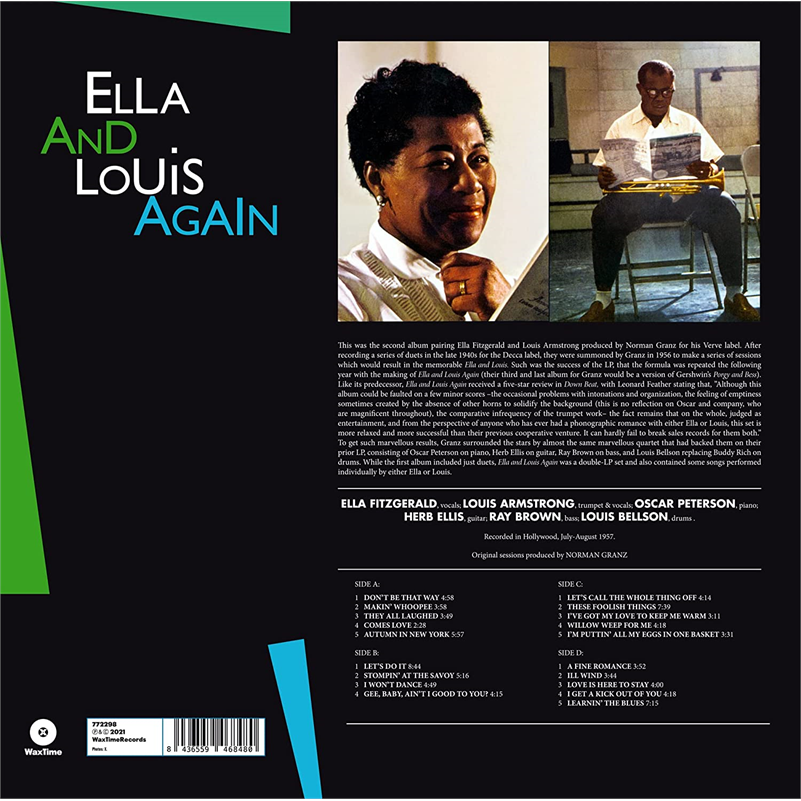 ELLA FITZGERALD & LOUIS ARMSTRONG - ELLA & LOUIS AGAIN (2LP - REM22 - 1957)