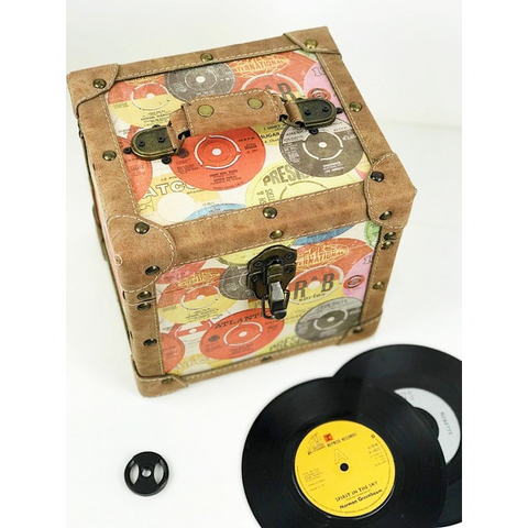 RETRO RECORD - 7 INCH 50 RECORD STORAGE CARRY CASE - PORTADISCHI 7’’ - RETRO STYLE