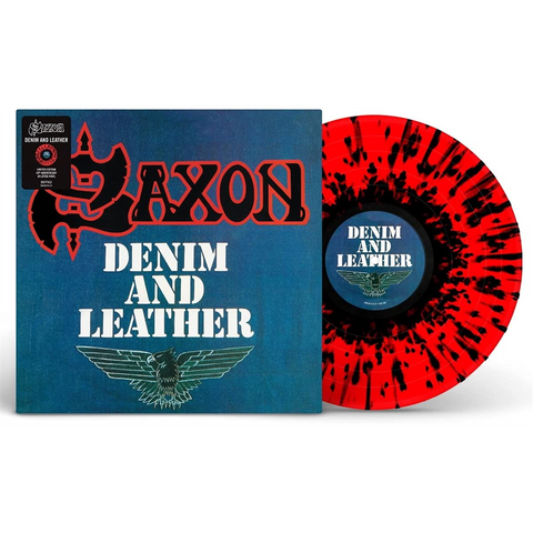 SAXON - DENIM AND LEATHER (LP - RED&BLACK | REM’21 - 1981)