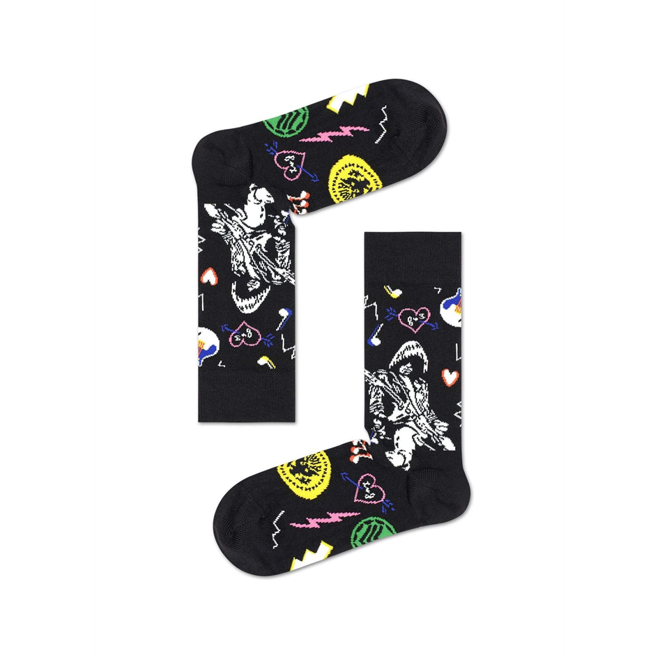 RAMONES - HAPPY SOCKS - Calzini - LINDA JOHNNY BLACK GUITAR - 36/40