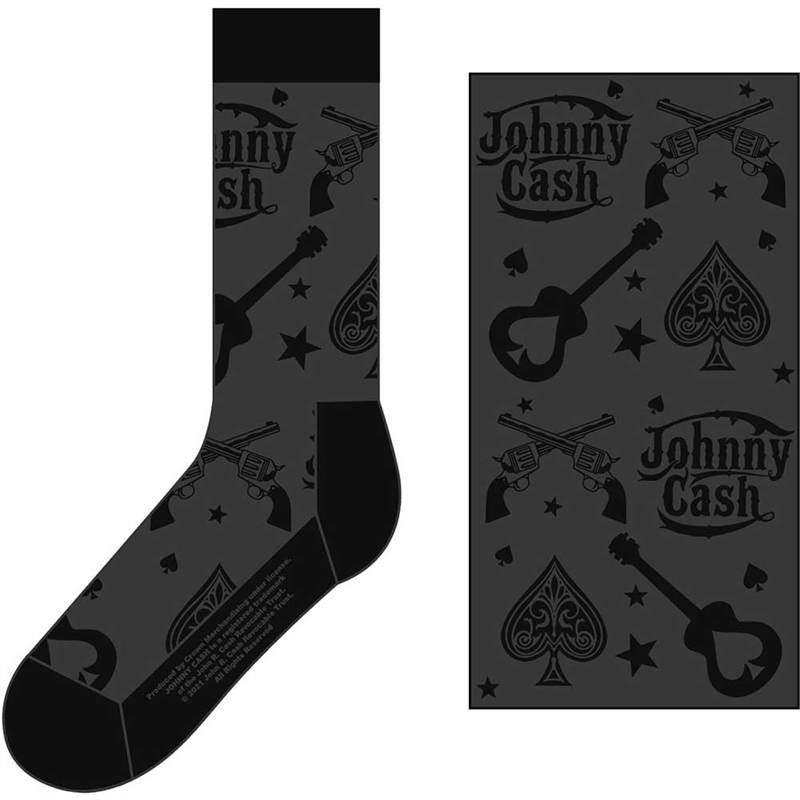 JOHNNY CASH - GUITARS 'N GUNS - GRIGIO - CALZINI