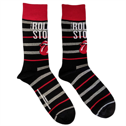 ROLLING STONES - CALZINI - LOGO- NERO/ROSSO/GRIGIO- TG 40/45