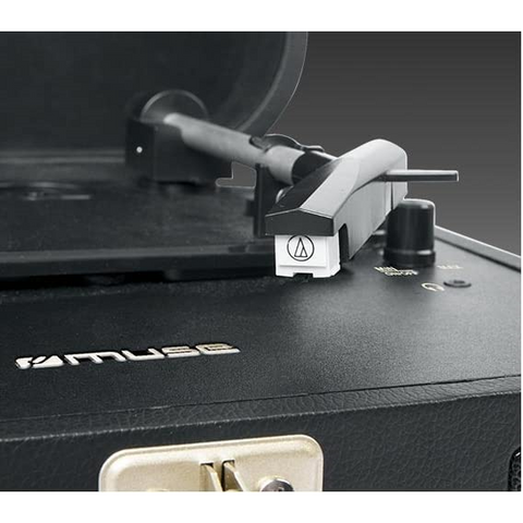 GIRADISCHI VALIGETTA MUSE VINTAGE COLLECTION - COLORE NERO | PUNTINA AUDIOTECHNICA | CASSE INTEGRATE | BLUETOOTH -IN | USB | ENCODER
