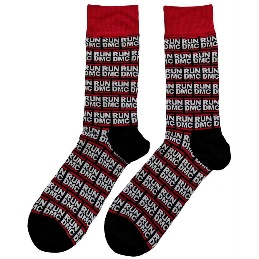 RUN DMC - ALL OVER LOGO - CALZINI NERI