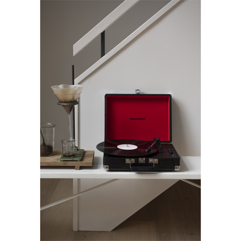 GIRADISCHI VALIGETTA CROSLEY CRUISER DE LUXE - COLORE NERO | CASSE INTEGRATE | BLUETOOTH -IN & OUT