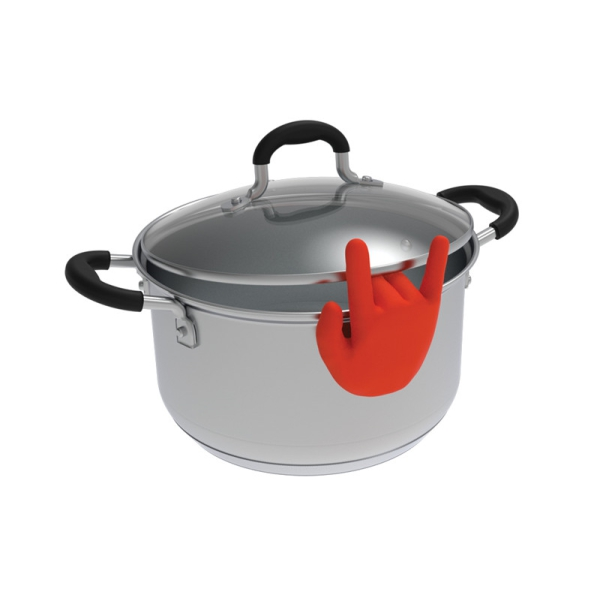 ROCK HAND - PORTA POSATE DA PENTOLA - PORTA POSATE - ALZA COPERCHIO PENTOLA - ROCK HAND: SPOON HOLDER