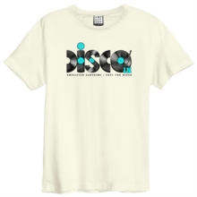 DISCO - ARTISTI VARI - DISCO DISCS - BIANCO - (L) - T-SHIRT - AMPLIFIED