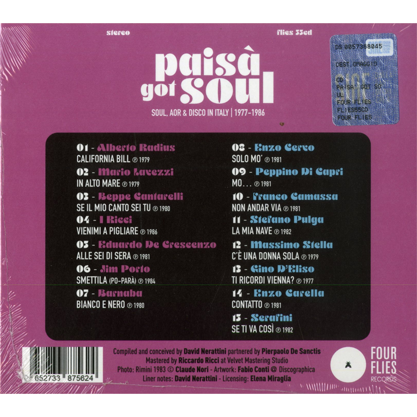 PAISA' GOT SOUL - ARTISTI VARI - SOUL, AOR & DISCO IN ITALY | 1977-1986 (2022)