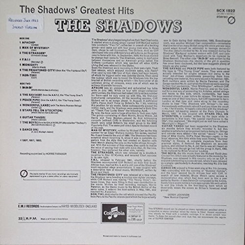 SHADOWS - GREATEST HITS