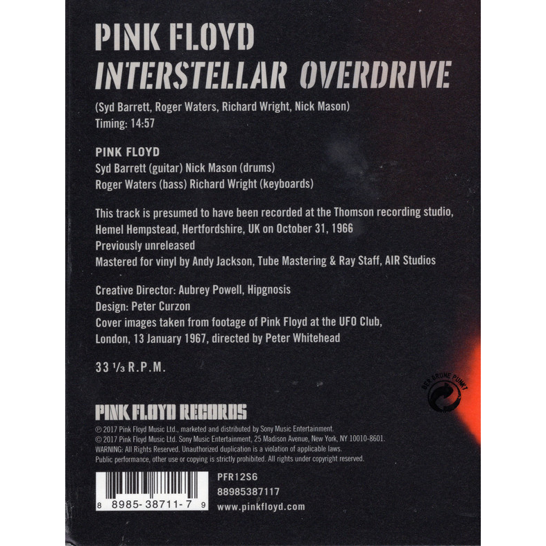 PINK FLOYD - INTERSTELLAR OVERDRIVE (LP USA IMPORT - RECORDSTOREDAY 2017)