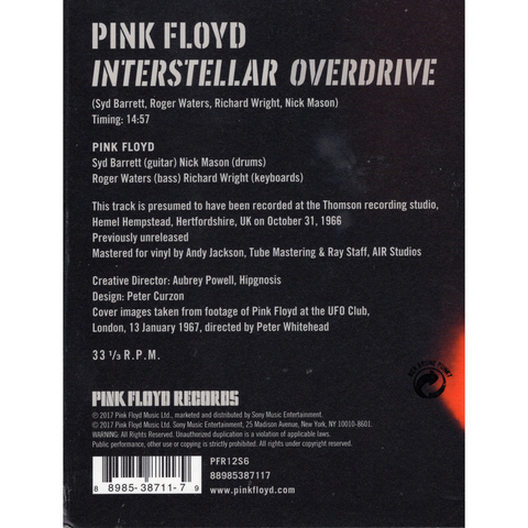 PINK FLOYD - INTERSTELLAR OVERDRIVE (LP USA IMPORT - RECORDSTOREDAY 2017)