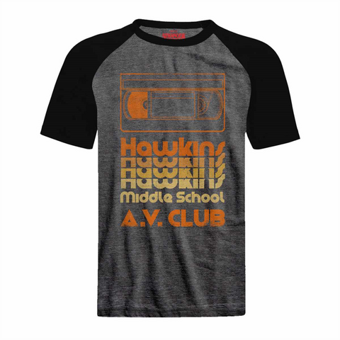 STRANGER THINGS - AV CLUB – GRIGIO – M – TSHIRT