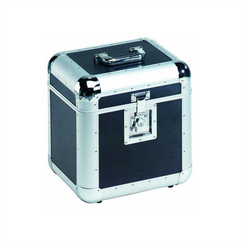 FLIGHT CASE - RECORD CASE-  ALU- BLACK 75/25 - FLIGHT CASE