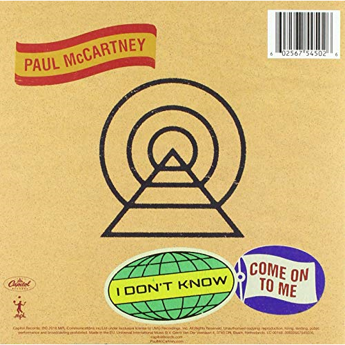 PAUL MCCARTNEY - I DON'T KNOW (12'' - BLACKFRIDAY18)