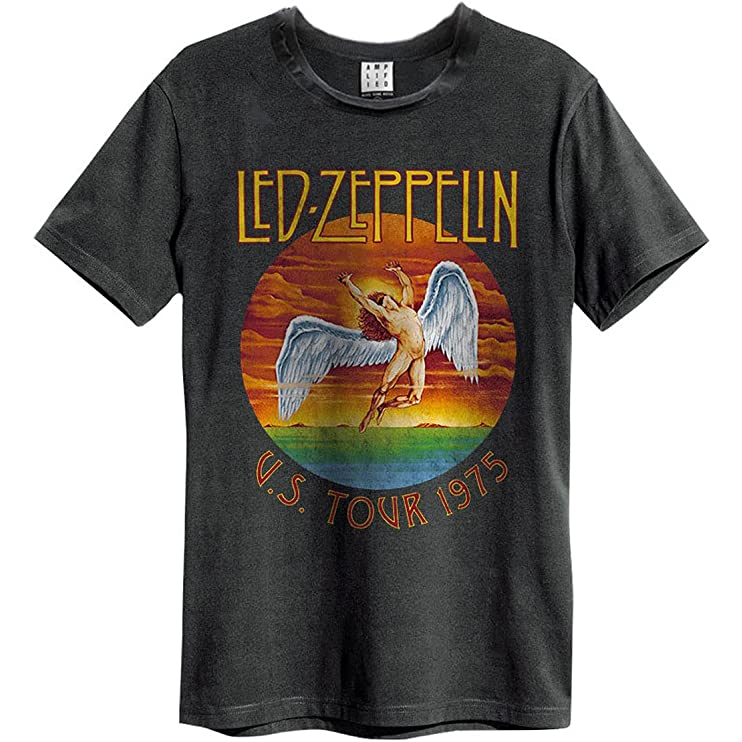 LED ZEPPELIN - TOUR ‘75 – GRIGIO – S – T-SHIRT AMP